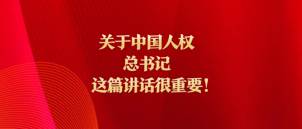 關(guān)于中國人權(quán)，總書記這篇講話很重要！